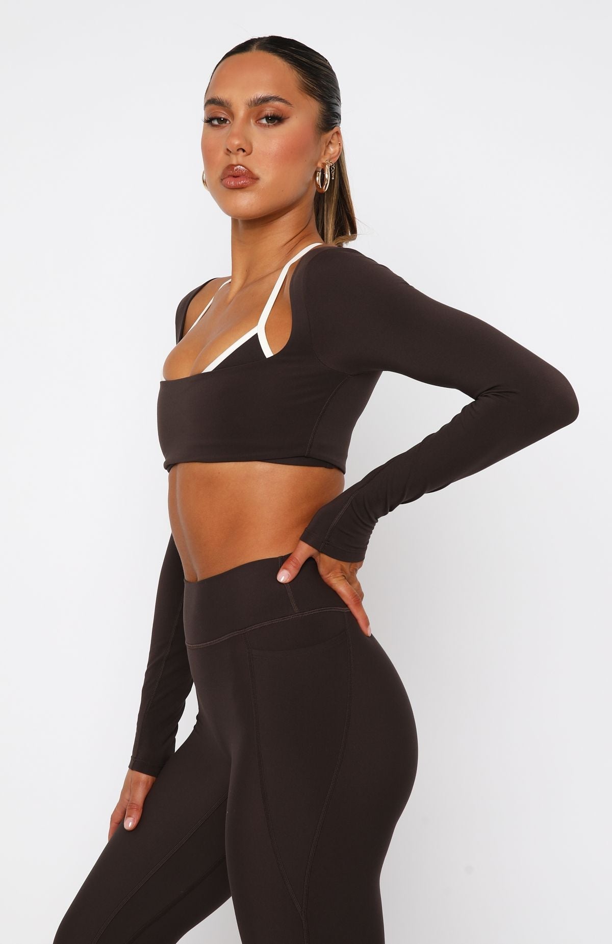 Cropped Manga Longa Espresso