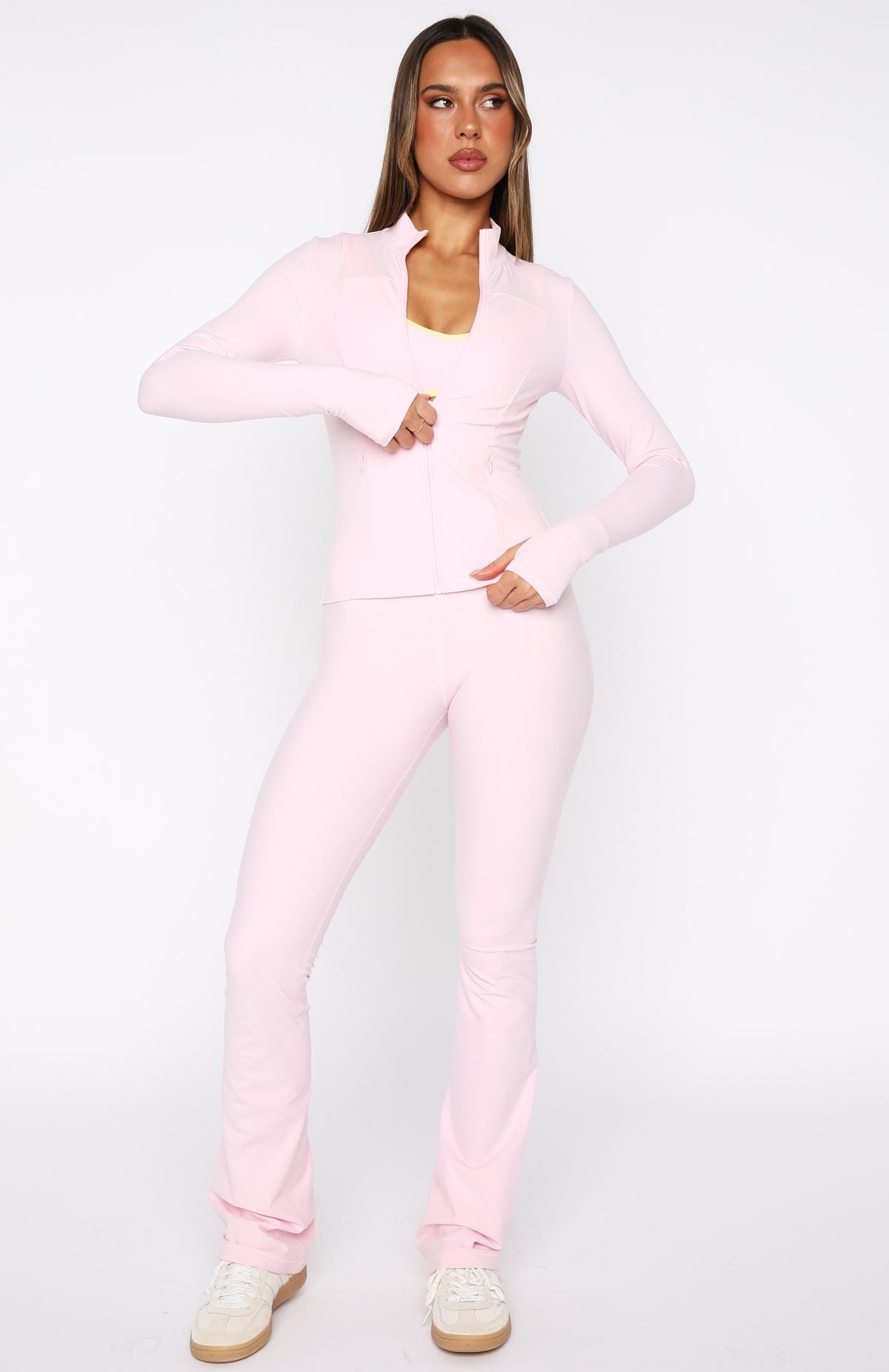 Jaqueta Zip Ballet Rosa