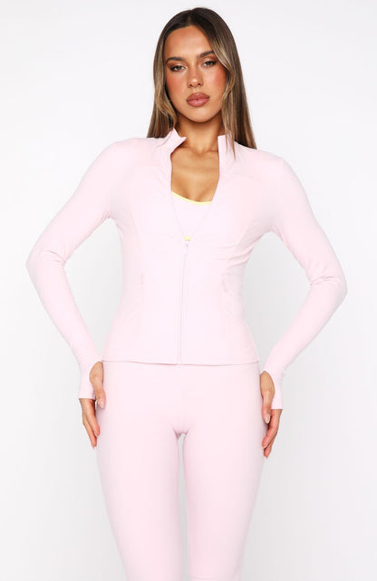 Jaqueta Zip Ballet Rosa