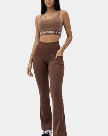 Calça Flare Marrom
