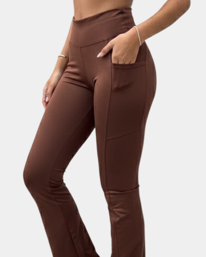 Calça Flare Marrom