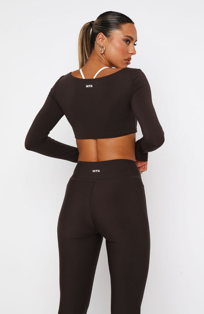 Cropped Manga Longa Espresso
