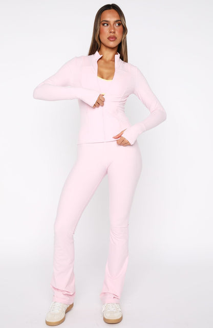 Jaqueta Zip Ballet Rosa