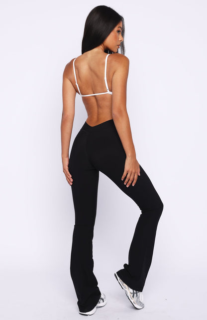 Calça Legging Flare Preta